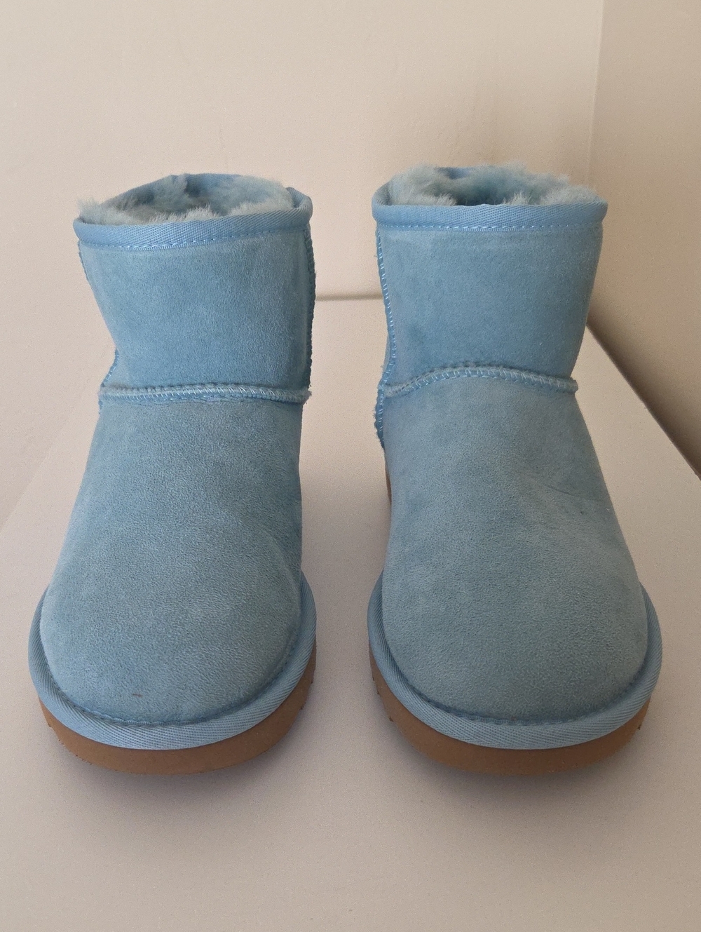 UGG Light Blue Suede Ankle Boots